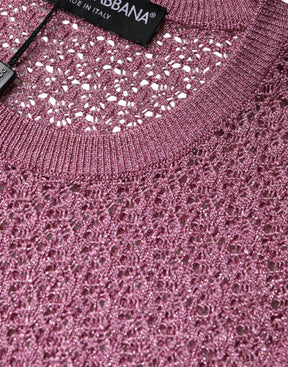 Dolce & Gabbana Pinkes ärmelloses Tank-Top aus Mesh