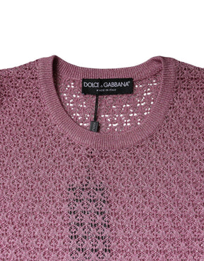 Dolce & Gabbana Pinkes ärmelloses Tank-Top aus Mesh