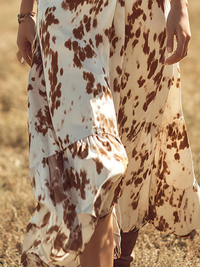 Herbstsfrisch & Chic: Trendy Collared Maxi-Kleid mit Kurzarm & Blumenmuster