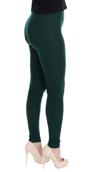 Dolce & Gabbana Grüne Kaschmir-Stretch-Strumpfhose