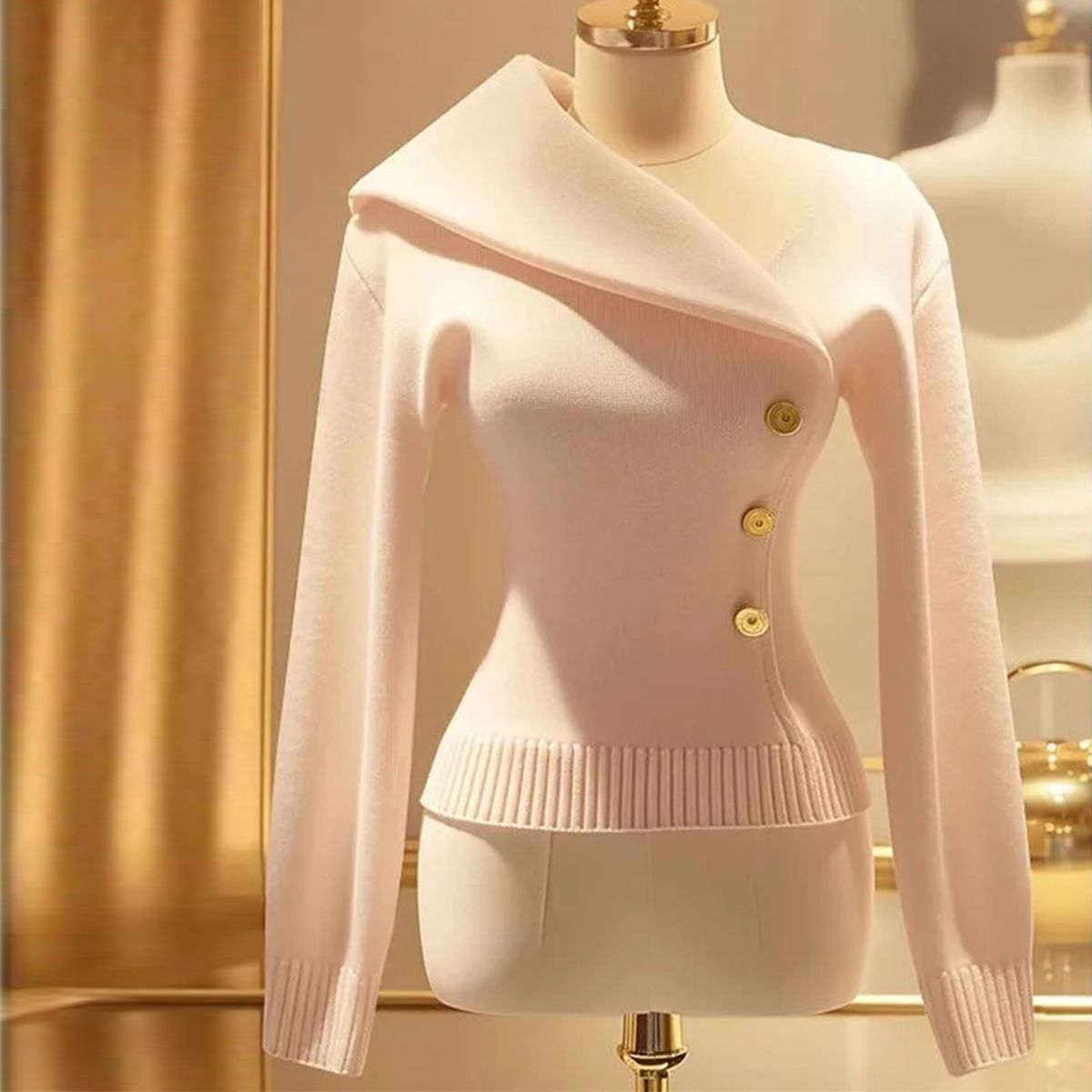 Herbstlicher Vintage-Langarm-Pullover: Stilvoller Wärmespeicher