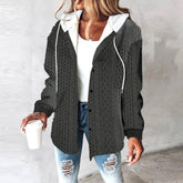 Winter-Ready Black Hoodie Long Sleeve - Wärmend, Stilvoll & Komfortabel