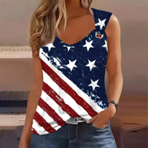 Winter USA V-Neck Top – ärmellos, vintage & layerfreundlich