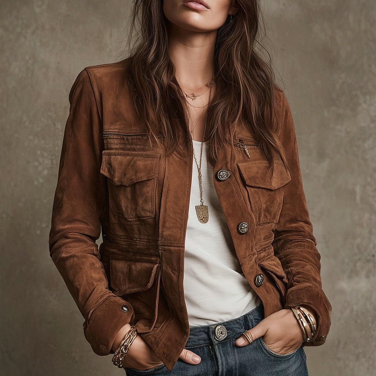 Stylische Plain Long Sleeve Collared Jacket - Ihr Must-Have für den Herbst