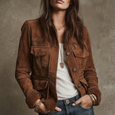 Stylische Plain Long Sleeve Collared Jacket - Ihr Must-Have für den Herbst