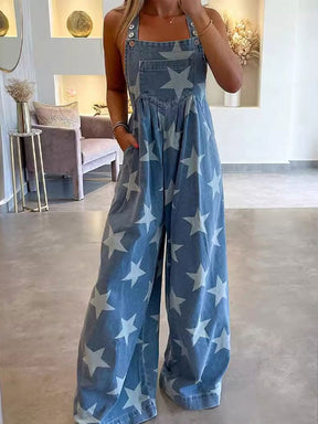 Fresh Blue Ärmelloser Jumpsuit - Modischer Komfort für den Herbstslook