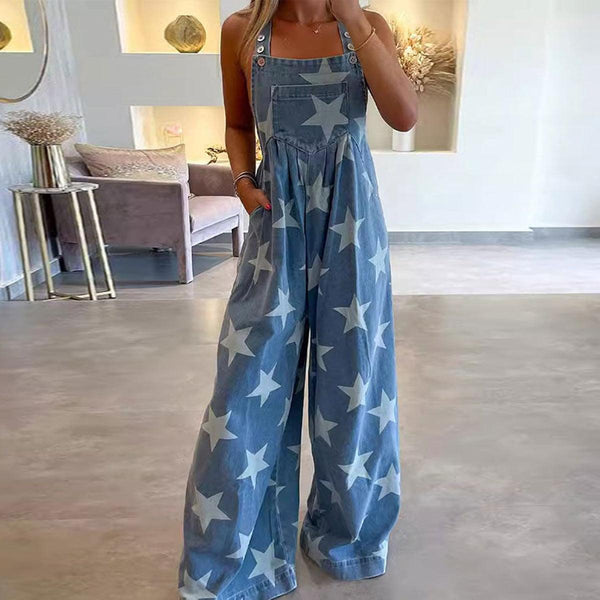 Fresh Blue Ärmelloser Jumpsuit - Modischer Komfort für den Herbstslook