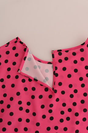Dolce & Gabbana Rosa gepunktete Seidenbluse