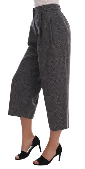 Dolce & Gabbana Graue Caprihose aus Wolle