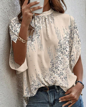 Winter Damen Top Apricot Kurzarm elegant für Layering