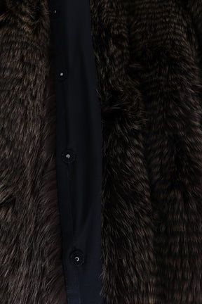 Dolce & Gabbana Brauner Waschbär Pelz Mantel Jacke