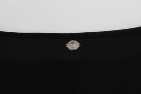 Versace Jeans Schwarzes Modal-Seiden-Shift-Kniekleid