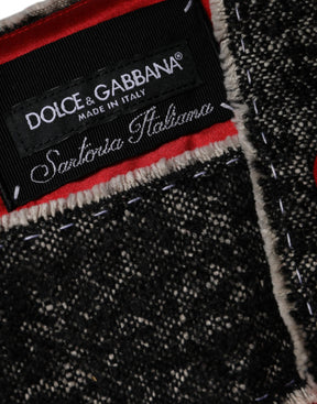 Dolce & Gabbana Rotes ärmelloses Minikleid aus Wolle in ausgestellter A-Linie