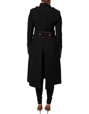 Dolce & Gabbana Schwarzer einreihiger Trenchcoat Jacke