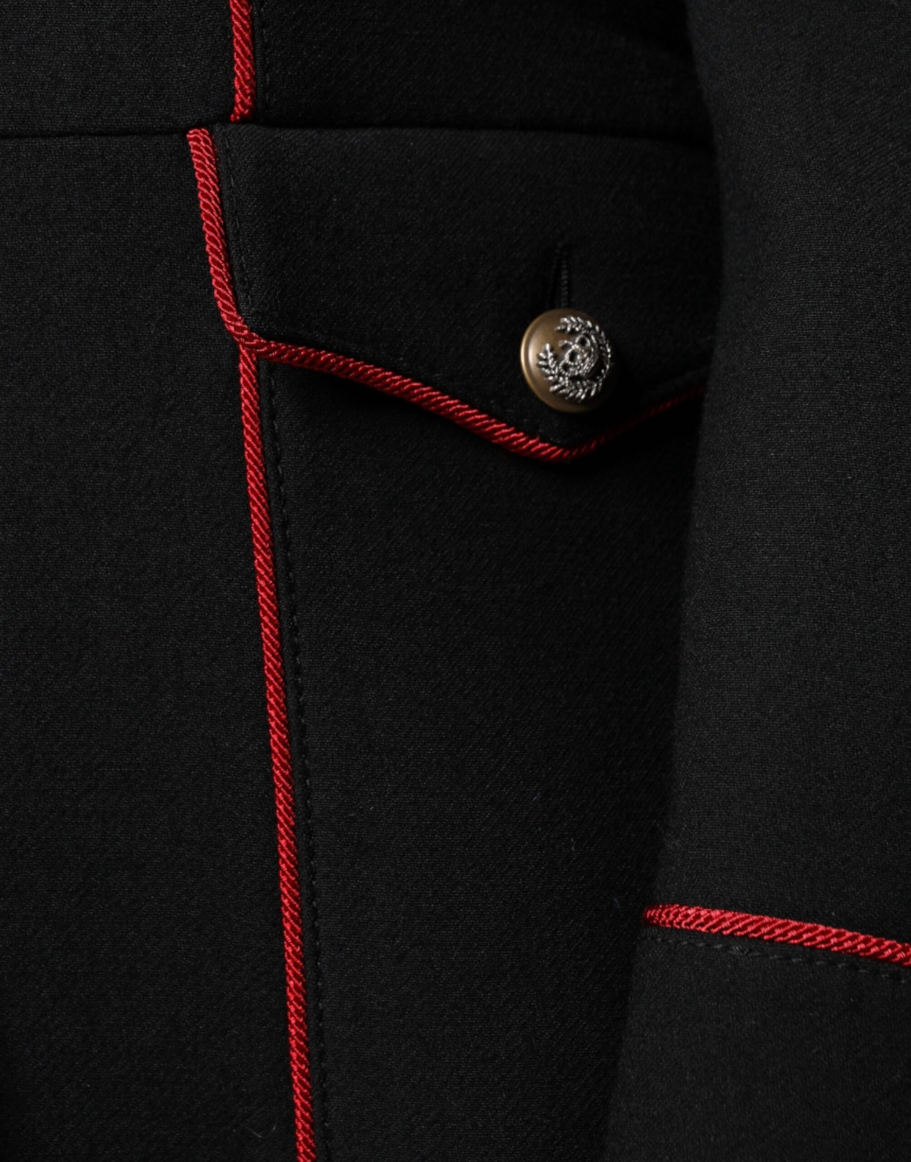 Dolce & Gabbana Schwarzer einreihiger Trenchcoat Jacke