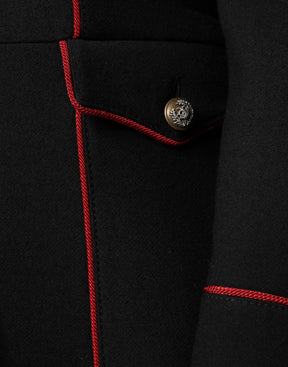 Dolce & Gabbana Schwarzer einreihiger Trenchcoat Jacke