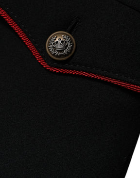 Dolce & Gabbana Schwarzer einreihiger Trenchcoat Jacke