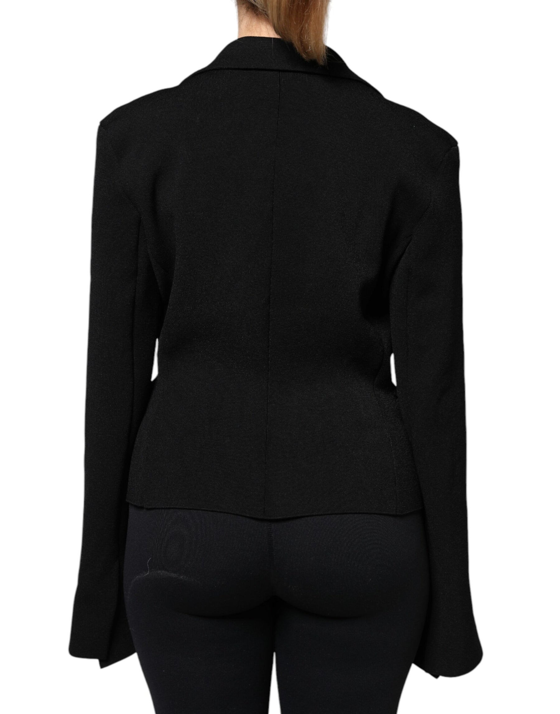 Dolce & Gabbana Schwarze einreihige Blazerjacke aus Viskose