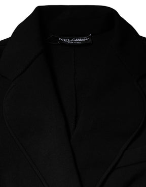 Dolce & Gabbana Schwarze einreihige Blazerjacke aus Viskose