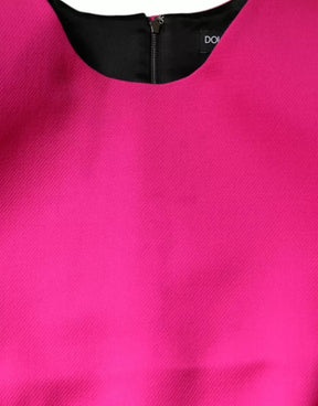 Dolce & Gabbana Rosa ärmelloses Bodycon-Minikleid in A-Linie