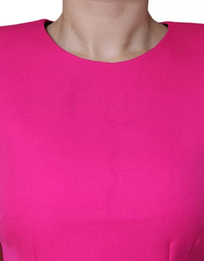 Dolce & Gabbana Rosa ärmelloses Bodycon-Minikleid in A-Linie