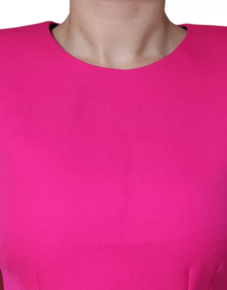 Dolce & Gabbana Rosa ärmelloses Bodycon-Minikleid in A-Linie