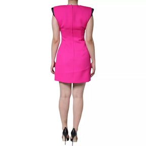 Dolce & Gabbana Rosa ärmelloses Bodycon-Minikleid in A-Linie