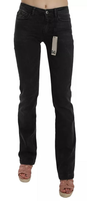 Dolce & Gabbana Schwarze Slim Fit Jeans aus Baumwolle D&G Hosen