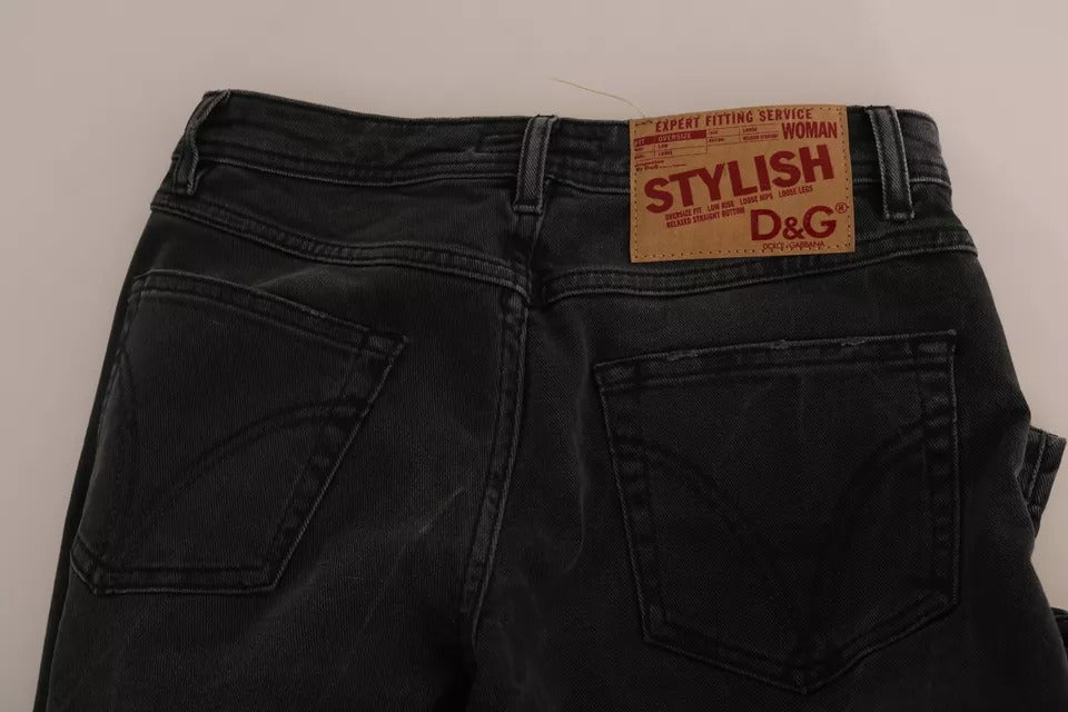 Dolce & Gabbana Schwarze Slim Fit Jeans aus Baumwolle D&G Hosen