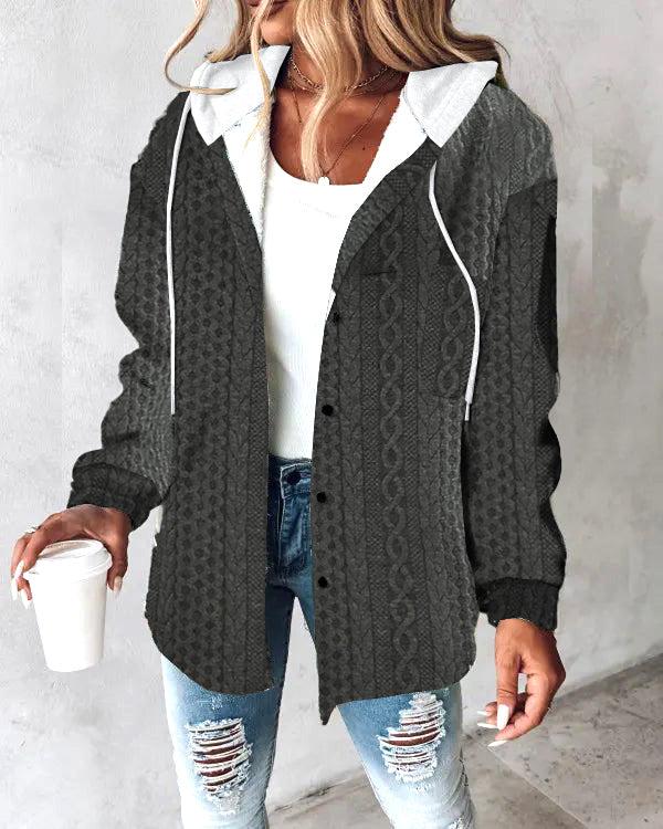 Winter-Ready Black Hoodie Long Sleeve - Wärmend, Stilvoll & Komfortabel