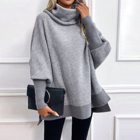 Baggy Grey Long Sleeve Sweater - Herbstlicher Wohlfühl-Chic für Trendsetter