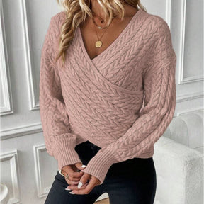Sweet Pink V-Neck Sweater - Ihr kuscheliger Begleiter für den Herbst