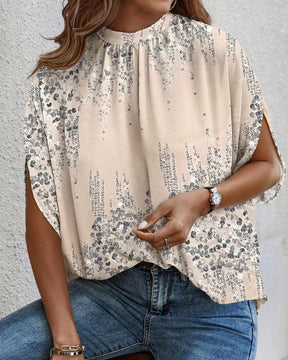 Winter Damen Top Apricot Kurzarm elegant für Layering