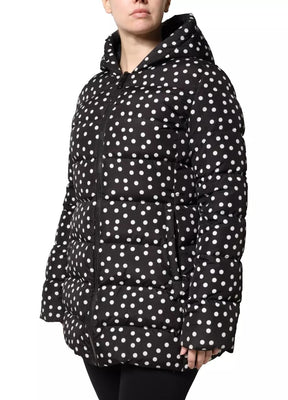 Dolce & Gabbana Schwarze Polyester-Wendejacke mit Kapuze