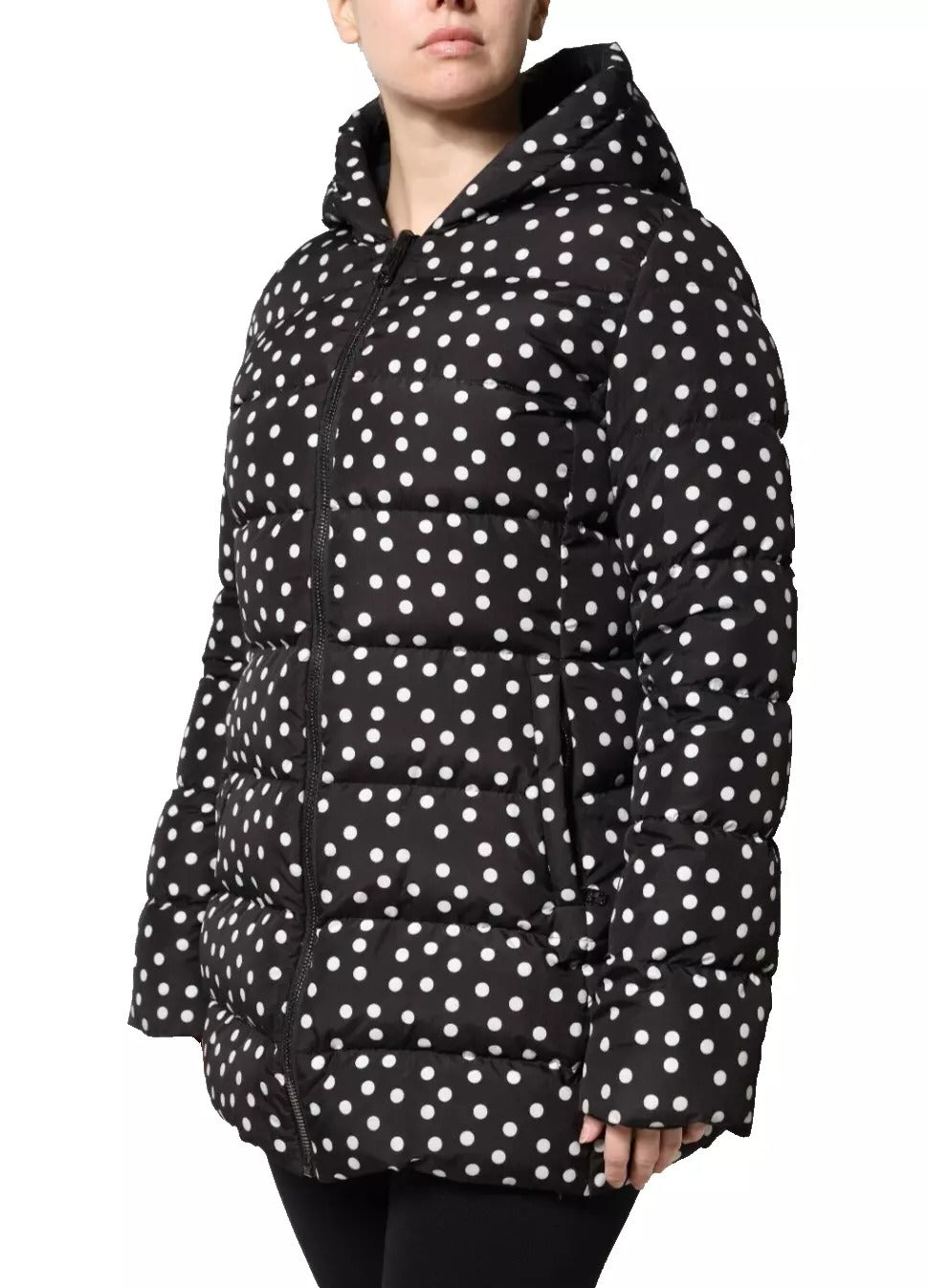 Dolce & Gabbana Schwarze Polyester-Wendejacke mit Kapuze