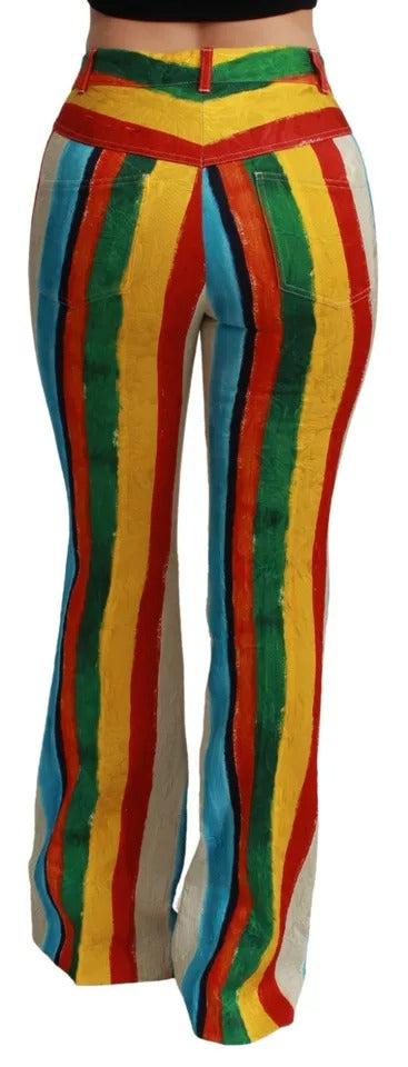 Dolce & Gabbana Multicolor Ausgestellte Riga Pittorica-Hose