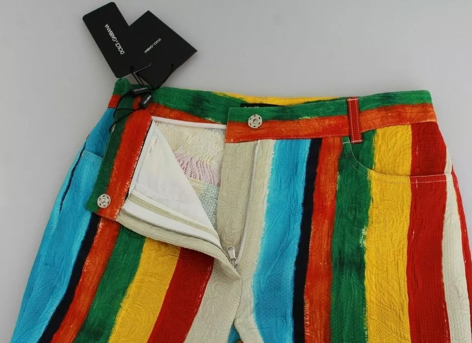 Dolce & Gabbana Multicolor Ausgestellte Riga Pittorica-Hose