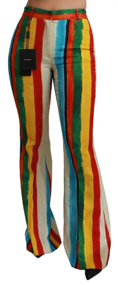 Dolce & Gabbana Multicolor Ausgestellte Riga Pittorica-Hose