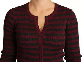 Dolce & Gabbana Schwarz-rot gestreifter Damen-Strickpulli