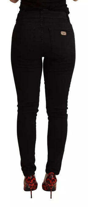 Dolce & Gabbana Schwarze Baumwoll-Stretch-Skinny-Denim-Jeans