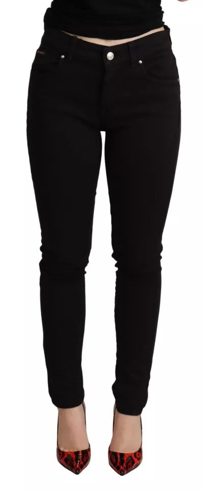 Dolce & Gabbana Schwarze Baumwoll-Stretch-Skinny-Denim-Jeans