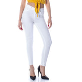 Only Weiße Skinny-Jeans aus Baumwolle