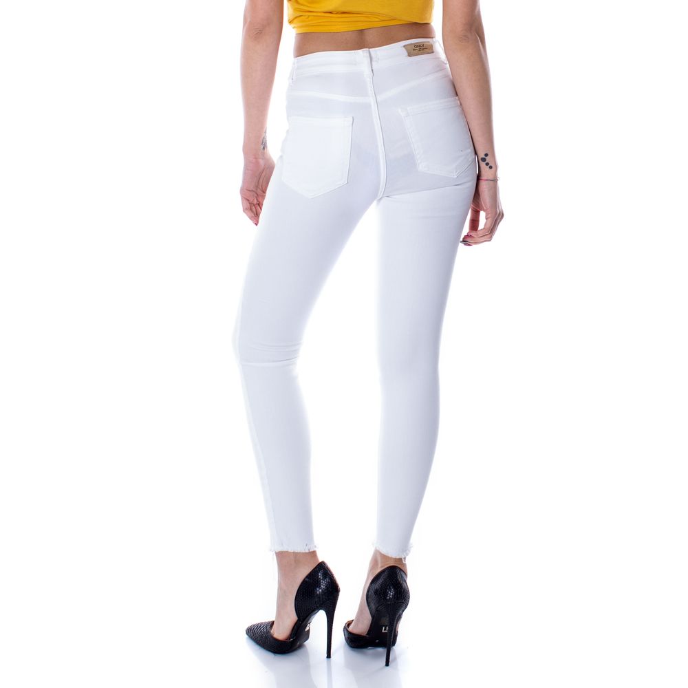Only Weiße Skinny-Jeans aus Baumwolle