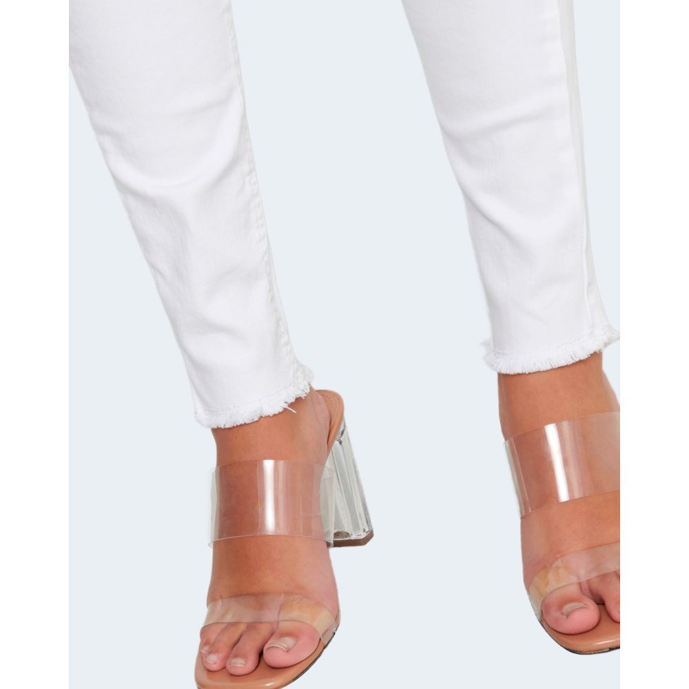 Only Weiße Skinny-Jeans aus Baumwolle