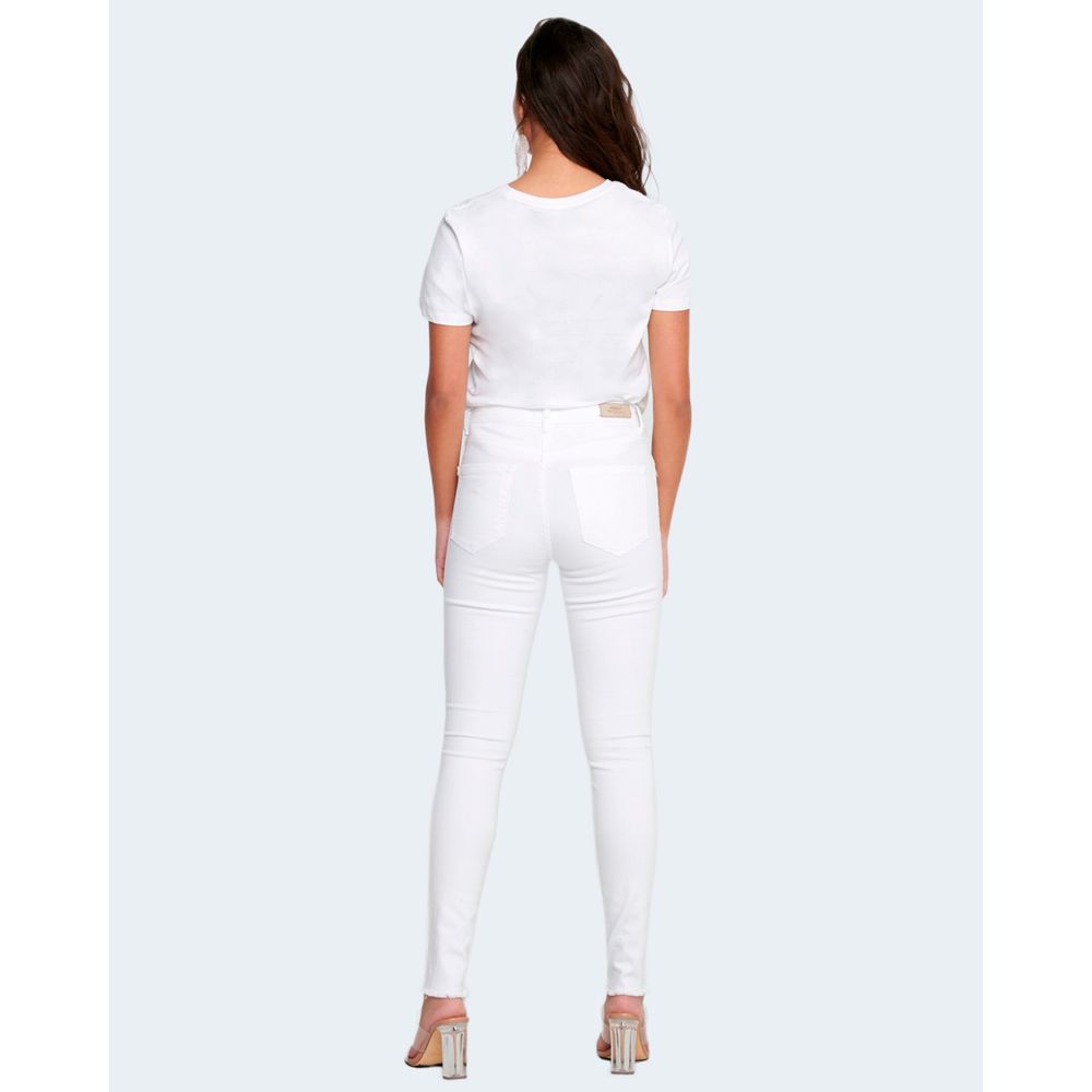 Only Weiße Skinny-Jeans aus Baumwolle