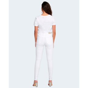 Only Weiße Skinny-Jeans aus Baumwolle