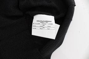 Dolce & Gabbana Schwarze ärmellose Weste mit Rundhalsausschnitt Pullover