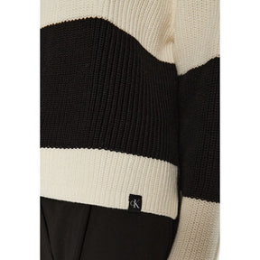 Calvin Klein Jeans Schwarzer und weißer Baumwollpullover
