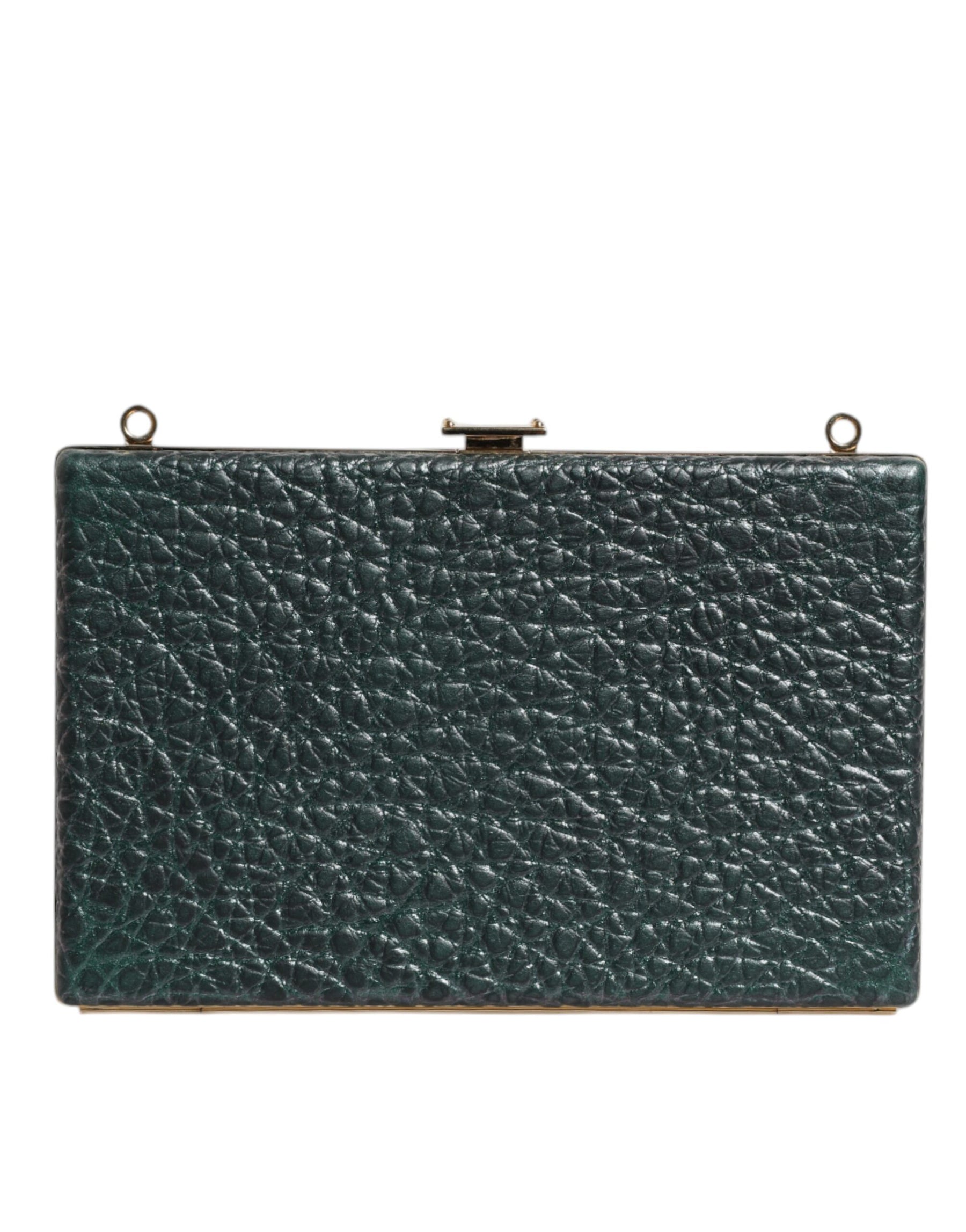 Dolce & Gabbana Schwarze Leder Clutch Abend Crossbody Tasche