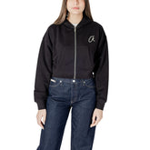 Calvin Klein Jeans Schwarzer Baumwoll-Kapuzenpulli